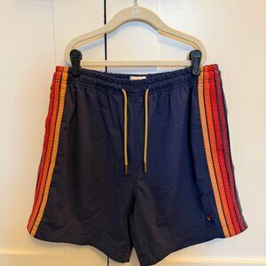 Aviator Nation Men's Strip Flex Shorts - Deep Ocean